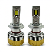 Nouvelle ampoule de phare LED H7 pour voiture, P130 Super Lumen 12V 140W 15000LM 6000K, double tube en cuivre, haute luminosité, phare avant LED pour voiture