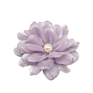 Organza Flower Fabric Hair Accessory 3D Camellia Pearl Center Wedding <b>Decor</b> For Clothing <b>Shoes</b> Bags - Product Image 5