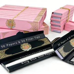 In Stock Custom <b>Rolling</b> <b>Paper</b> Kingsize Slim Unbleached <b>Brown</b> White Slow Burning <b>Rolling</b> <b>Paper</b> - Product Image 1