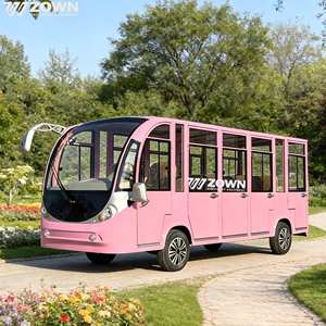 รถบัสไฟฟ้าแบตเตอรี่ลิเธียม 11-14 ที่นั่ง ได้รับการรับรองมาตรฐาน CE ปรับแต่งได้สำหรับสถานที่ท่องเที่ยว รีสอร์ท โรงแรม - Product Image 1