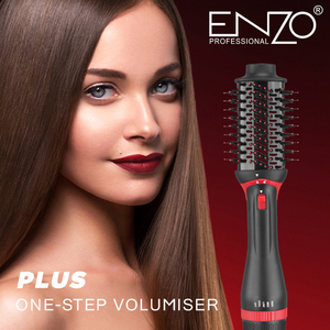 ENZO Nouveau Design Professionnel <span class=keywords><strong>Petit</strong></span> Sèche-<span class=keywords><strong>Cheveux</strong></span> Rotatif à Air Chaud et Brosse Chauffante Volumisante Peigne Électrique Coiffant Brosse Tout-en-un - Product Image 2