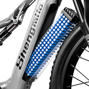 Bicicleta de Montaña Urbana SHENGMILO S600 para Hombre, Motor de 2000W, Batería de Litio de 48V 17.5AH, Sistema de Frenos de Disco, Neumáticos Anchos, Motor en la Rueda Trasera - Product Image 2