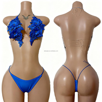 Tenues de strip-teaseuses faites à la main, ensembles de bikinis, vêtements de danse exotiques, disponibles et prêts à être expédiés