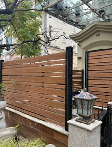 Hiện đại trang trí an toàn gỗ màu kim loại louver nhôm bán riêng tư hàng rào hàng rào Patio - Product Image 5