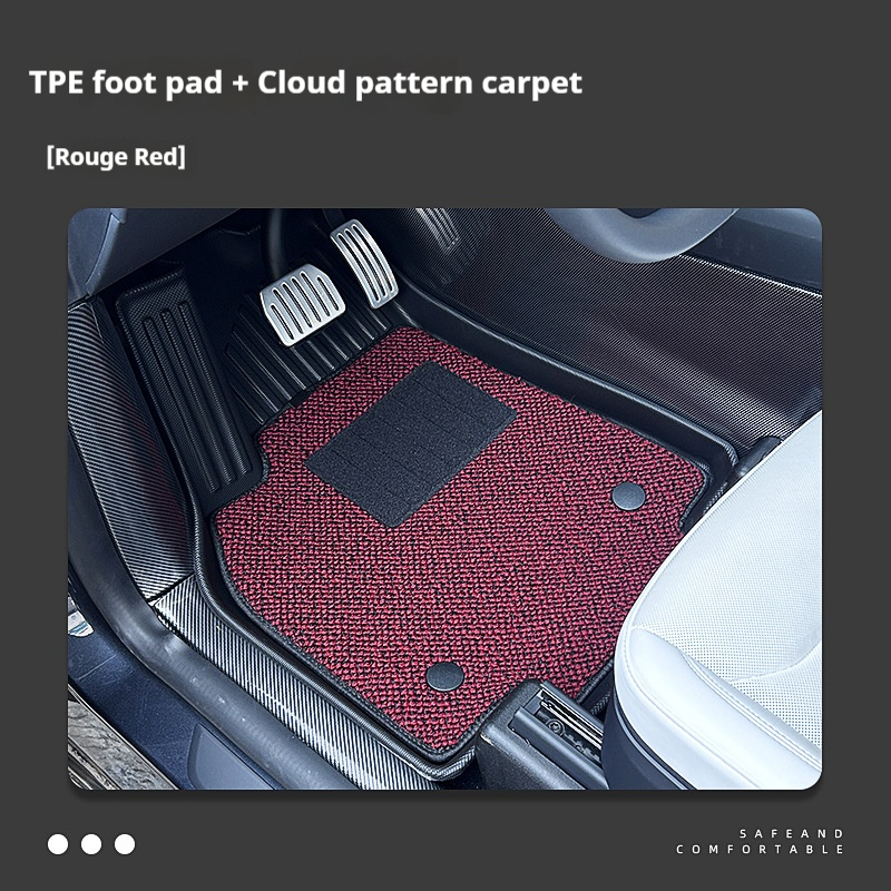 TPE Floor mats+ cloud pattern carpet