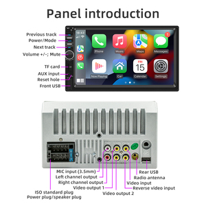 Pantalla de TV para Auto de 7 Pulgadas, Reproductor de DVD, Pantalla Táctil LCD, Monitor para Tablero de Auto, Pantalla Android con Mirror Link/FM/TF - Product Image 6
