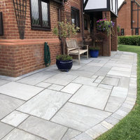 Vente en gros Pavé en grès gris Pavé de patio Pavé d'allée Carrelages de sol de jardin Pavé naturel Carreaux en grès