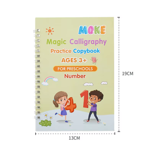 Quaderno magico riutilizzabile per bambini, con copertina a spirale, per <span class=keywords><strong>la</strong></span> pratica della scrittura a mano, <span class=keywords><strong>libro</strong></span> per tracciare le lettere, per bambini in età prescolare, gioco educativo, idea regalo - Product Image 5