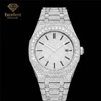 Montre Hip Hop Automatique Mécanique en Moissanite de Qualité Supérieure, Montre de Luxe pour Homme, Idéale pour les Grossistes et les Acheteurs d'Événements