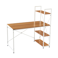 Bureau d'ordinateur moderne et économique en MDF pour la maison/le bureau Table PC simple avec étagère pour la chambre à coucher, le salon, l'école ou l'hôtel