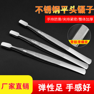 Pinzas para sellos de gran venta, clips antimagnéticos de acero inoxidable de cabeza plana, clips para papel, pinzas de pestañas de cabeza plana tipo pico de pato - Product Image 5
