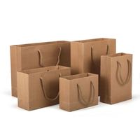 Sacs cadeaux personnalisés en papier recyclé avec poignées longues, impression offset, pour magasins de vêtements et entreprises, sacs vierges