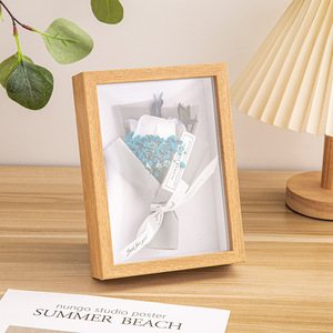 Cadre en MDF sur mesure, type boîte à ombre, profondeur 3 cm, avec verre véritable, pour photos, fleurs séchées, artisanat, décoration intérieure - Product Image 4