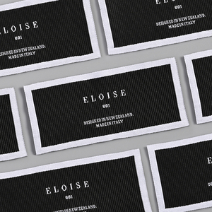 Tùy Chỉnh End Fold May Nhãn Quần Áo Quần Áo Cotton Dệt Cổ Nhãn Quần Áo Damask Thẻ Nhãn - Product Image 5