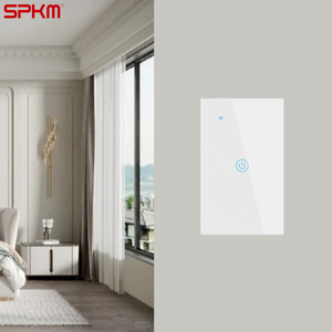 Panel Kaca DS-121JL 1 <span class=keywords><strong>Gang</strong></span> <span class=keywords><strong>Single</strong></span> Zero Fire IP66 WiFi Connect Alexa Google Touchable Tuya Zigbee untuk Saklar Dinding Rumah Pintar - Product Image 4