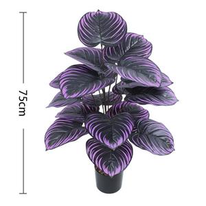12 18 24 أوراق نباتات بنفسجية اصطناعية لديكور المنزل حفل زفاف ديكور حديقة نباتات محاكاة البنفسج وعاء الأرجواني - Product Image 5