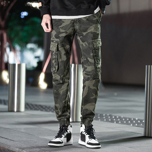 Venta caliente al por mayor de encargo transpirable de moda de bolsillo personalizado suelto de algodón camuflaje Cargo Pantalones para los hombres - Product Image 6