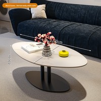 Table basse en dalle de pierre d'ardoise de forme irrégulière, style moderne minimaliste, pour petit appartement, salon, mobilier d'intérieur, artistique, haut de gamme