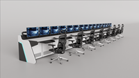 Escritorios Ergonómicos para Computadora para Sala de Despacho de Centro de Datos para Agencias Gubernamentales, Control de Tráfico y Planificación Pública