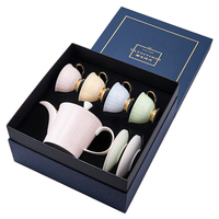 Assiettes magnétiques de luxe personnalisées à fond et couvercle ensemble de gobelets en verre emballage de boîte-cadeau en papier pour tasse à café