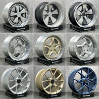 Jantes Bku 5x130 pour Porsche 911 964 993 944 968 928 986 Boxster 17 18 pouces, jantes en alliage monobloc personnalisées, lèvres profondes argentées