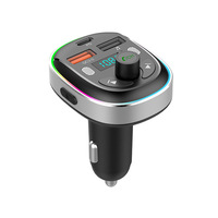 T81 Neuer Auto-MP3-Player FM-Transmitter Bluetooth-Empfänger PDqc3.0 Schnellladung Farbige Ambientebeleuchtung