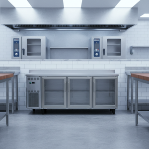 Congelador <span class=keywords><strong>Bajo</strong></span> <span class=keywords><strong>Encimera</strong></span> de Tres Puertas y Gran Capacidad, Refrigerador Comercial Duradero, Resistente a la Corrosión y de Alta Calidad - Product Image 1