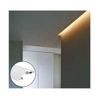 Profilé en aluminium LED pour éclairage encastré de plafond, éclairage linéaire commercial, canal d'éclairage pour plinthes lumineuses