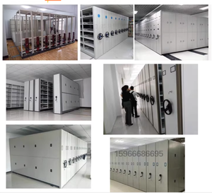Archivador Metálico Móvil Inteligente y Ajustable con Manivela, Armario de Almacenamiento de Archivos con Cerradura, Muebles de Oficina Comerciales - Product Image 3