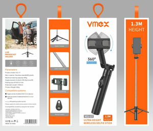 Vmex Wireless Selfie Stick 1.3M Height 360 Rotation Remote <b>Control</b> Tripod <b>Stand</b> - Product Image 1