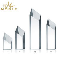 Trophée Colonne Carrée en Cristal Noble, Récompense en Verre Gravée sur Mesure pour Cérémonie, Souvenir, Cadeau, Vente en Gros