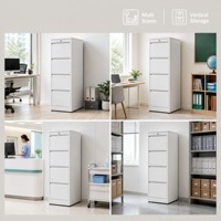 Armoire de classement métallique à 4 tiroirs verticaux pour le rangement de documents de bureau