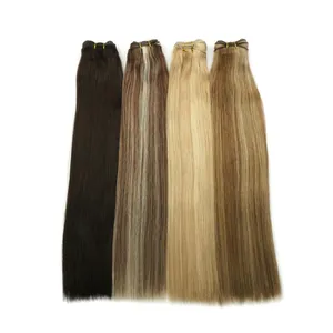 Machine Weft Hair Extensions Double Drawn Full Cuticle 100% Human Hair High Quality No Min Quantity Offer Customized any color