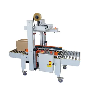 Cheap Price Fully Automatic Tape Package Machine Carton Case Box Sealer With Wheels For Small Factory