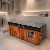 Baignoire Spa Tout-en-un Moderne Écologique en Acier Inoxydable 304 avec Refroidisseur et Filtre pour Bain de Glace, Idéale pour Salle de Bain, Extérieur, Hôtel, Salle de Sport