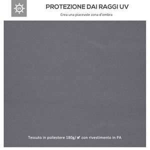Outsunny 3x3m 2 Tier Gazebo resistente a los rayos UV Techo de repuesto Gris oscuro - Product Image 6