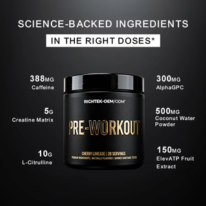 Sports Nutrition Energy Booster Pre-Workout Complex Powder <strong>Bodybuilding</strong> Fitness <strong>Supplements</strong> Caffeine Muscle Support Sugar-Free - Product Image 3