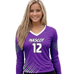 Divisa da <span class=keywords><strong>Pallavolo</strong></span> Femminile di Alta Qualità 2024, Maglia Personalizzata Sublimata a Maniche Lunghe - Product Image 2