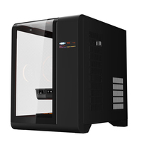 Boîtier de PC de jeu Lovingcool à trois côtés en verre trempé, tour moyenne, MATX ITX, boîtier de bureau pour ordinateur avec écran d'affichage de la température