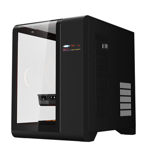 Lovingcool casing komputer Desktop, sarung HP tiga sisi kaca Tempered pertengahan menara PC Gaming MATX <span class=keywords><strong>ITX</strong></span> dengan tampilan suhu - Product Image 6
