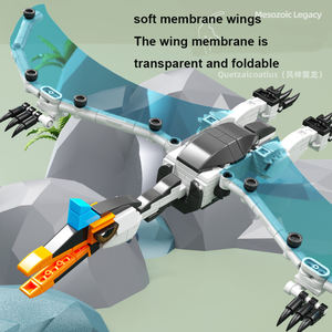 Niños Mini figura de dinosaurio de plástico DIY bloques de construcción compatibles ladrillos <span class=keywords><strong>Dino</strong></span> modelo juguetes conjunto - Product Image 5