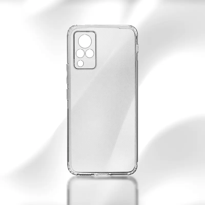 Fashion Clear Shockproof TPU Chrome Phone Back Cover Case for Vivo V20 V21 Y19