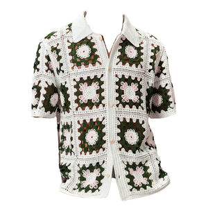 <b>Men</b> Short Sleeve Viscose Polyester Sweater Lightweight Knitwear with OEM ODM Customization - Product Image 1