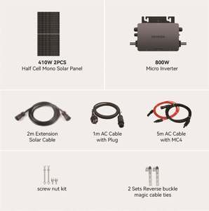 Système de stockage d'énergie solaire photovoltaïque intelligent 800 W, micro-onduleur 800 Watt Allemagne, système solaire connecté au réseau pour balcon - Product Image 5