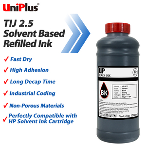 Uniplus <b>Printer</b> Consumables HP <b>Refill</b> <b>Ink</b> 1000ml One Bottle TIJ 2.5 Solvent Based <b>Ink</b> - Product Image 2