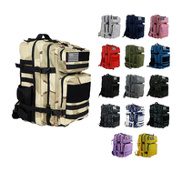 Sac à dos tactique de fitness imperméable Oxford de grande capacité 45L, sac à dos tactique de randonnée de qualité supérieure Molle