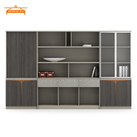 Archivadores de almacenamiento de madera Muebles de oficina Gabinete de puerta corredera Gabinete de archivo de madera
