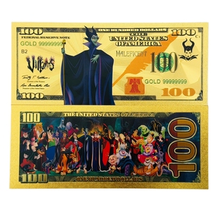 Nouveauté 2026 : 2 modèles de billets de banque V--illians Anime plaqués or 24 carats pour collection - Product Image 4