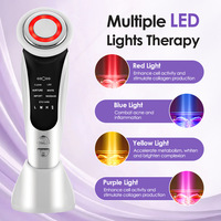 Masseur Photonique Intelligent pour la Maison : Appareil de Beauté LED Rouge et Bleu pour Rajeunissement Cutané, Nettoyage Chaud, Anti-Âge, Lifting et Raffermissement, Application Sûre