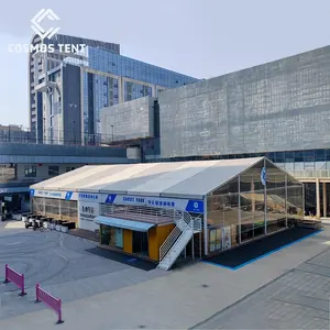 弧状の屋根のスポーツテント屋外バドミントンサッカーテントアルミニウム合金バスケットボールコート水泳イベントテント